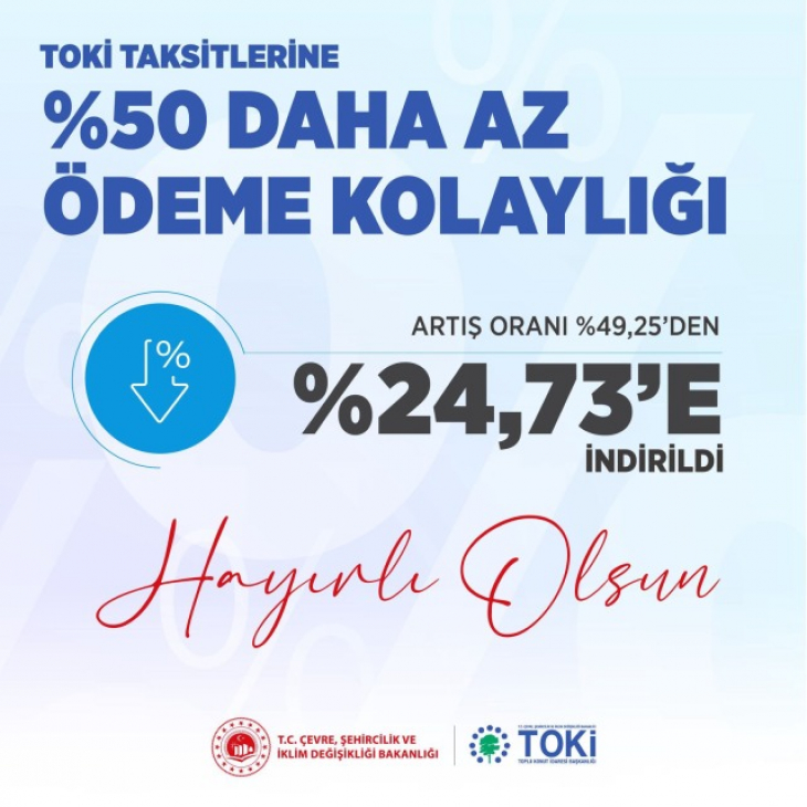 TOKİ Taksit Ödemeleri İçin Dev İndirim! Bakan Açıkladı | Yüzde 50 İndirim Yapıldı | İşte Yapılan İndirim ve Oranı