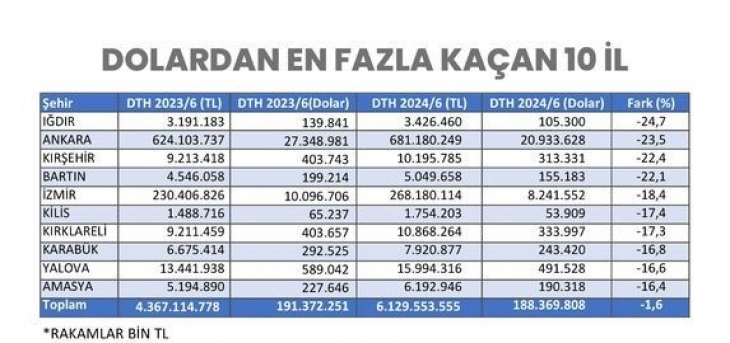 Siirt ve Şırnak'ta Döviz Tercihi, Türk Lirası Karşısında Büyük Kayba Yol Açtı! Hangi Şehir Dolar Tercih Etti Hangisi TL? İşte Şehirlerin Kazandıkları ve Kaybettikleri