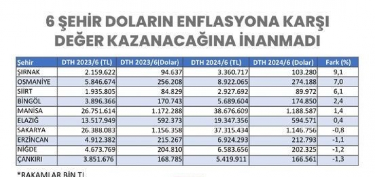 Siirt ve Şırnak'ta Döviz Tercihi, Türk Lirası Karşısında Büyük Kayba Yol Açtı! Hangi Şehir Dolar Tercih Etti Hangisi TL? İşte Şehirlerin Kazandıkları ve Kaybettikleri