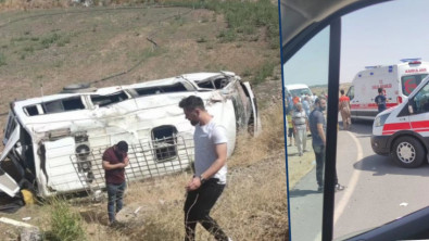 Komşu ilimizdeki trafik kazasında 14 kişi yaralandı, Siirt'te görevli sağlık personeli ilk müdahaleyi yaptı!
