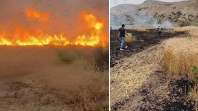 Siirt'te Yıldırım Düşmesi Sonucu Buğday Tarlasında Yangın Çıktı: 40 Dönüm Kül Oldu